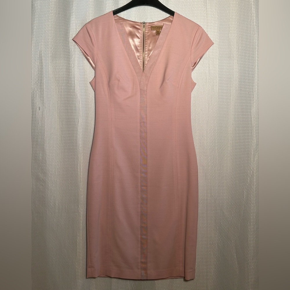 Ted Baker London Blush V-Neck Midi Dress